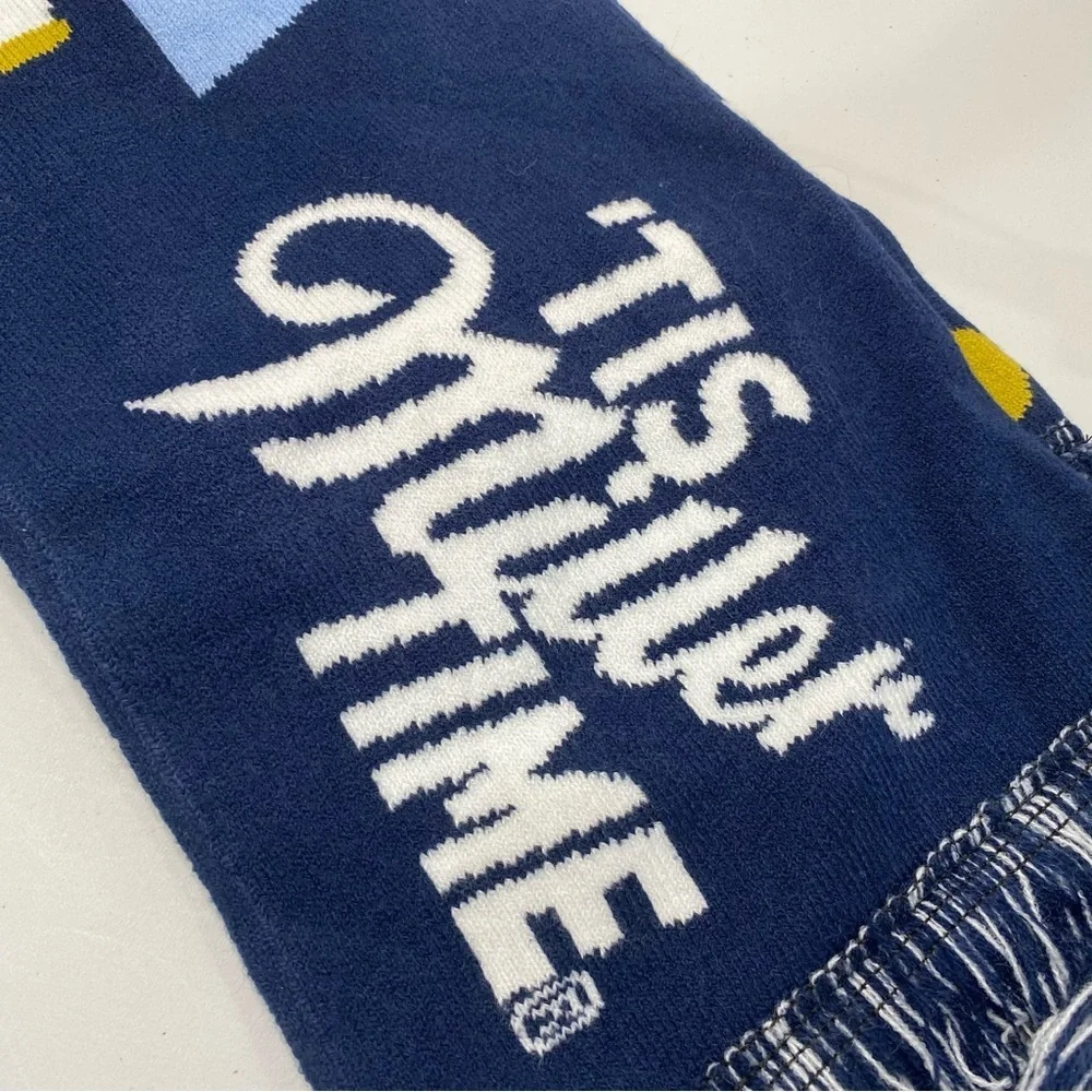 Miller Lite Knit Scarf Ugly Christmas Sweater Theme Beer Holiday